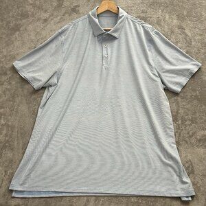Southern Tide Shirt Mens XXL Driver Performance Polo Short Sleeve Blue Golf